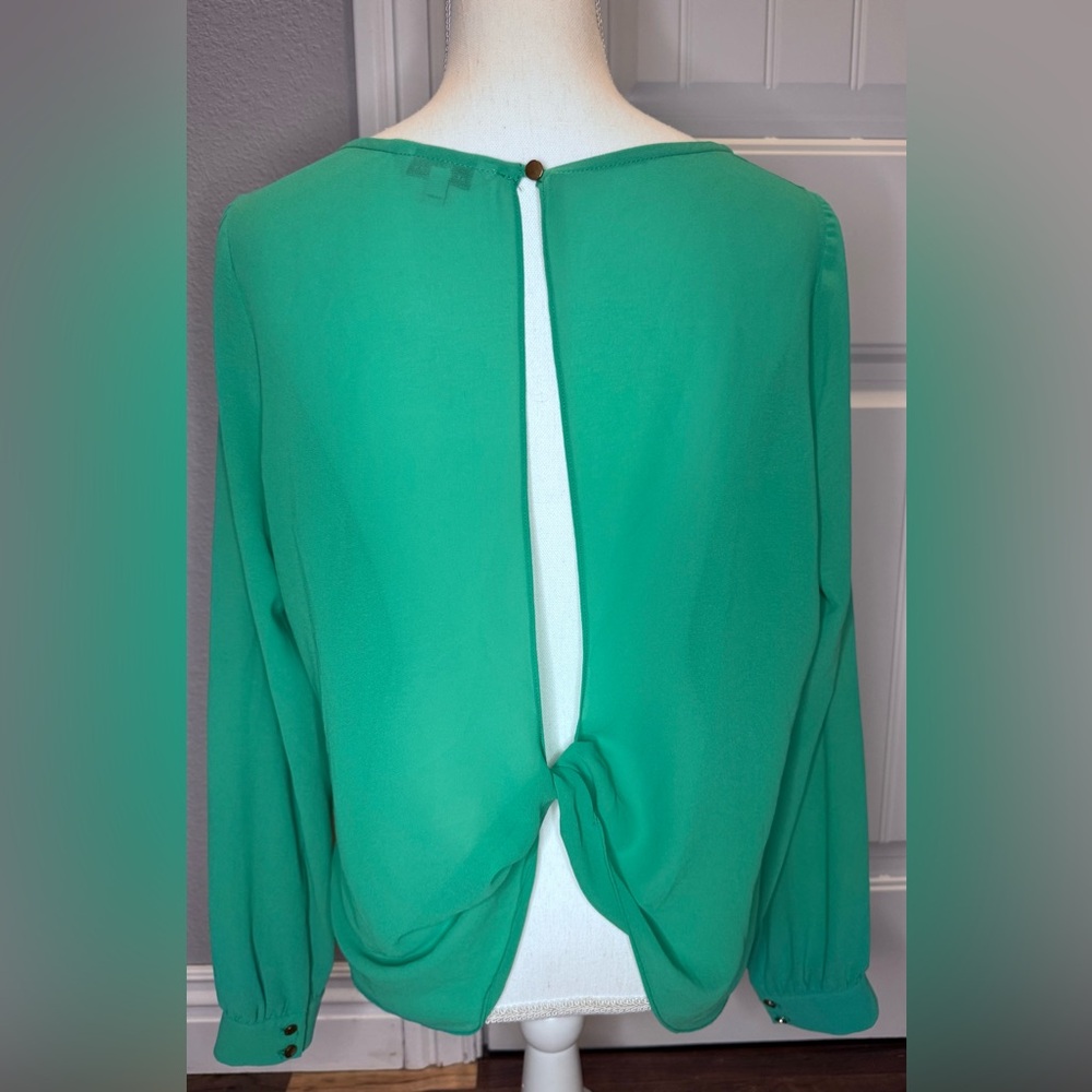 Naked Zebra Vibrant Green Blouse large - Picture 4 of 6